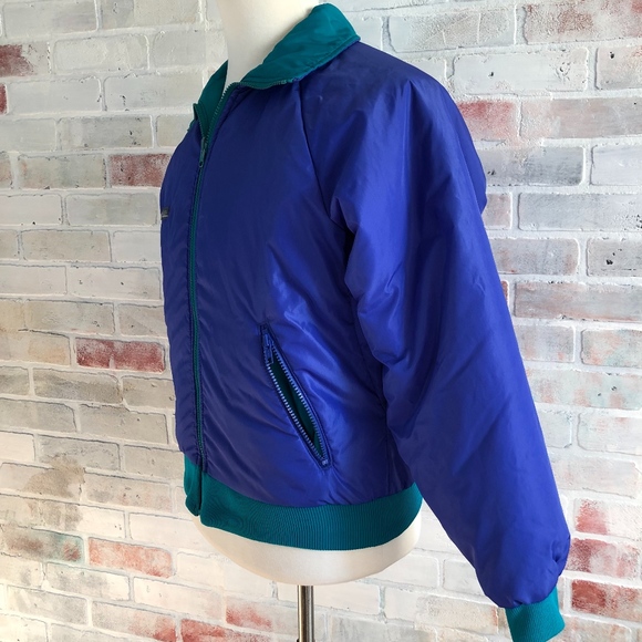 Columbia Reversible Bomber Puffer Jacket Vintage - Picture 3 of 8